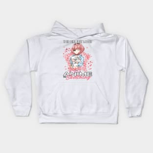 This girl just loves anime and sketching..Anime Sketching lover's gift Kids Hoodie